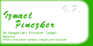 izmael pinczker business card